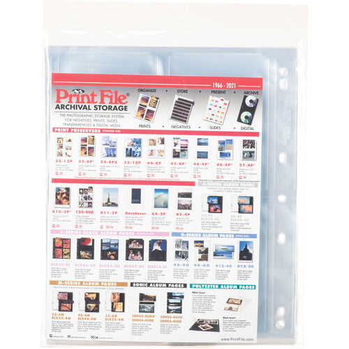 Print File 35-8P Archival Storage Page for 8 Prints (3 x 5", 25-Pack)